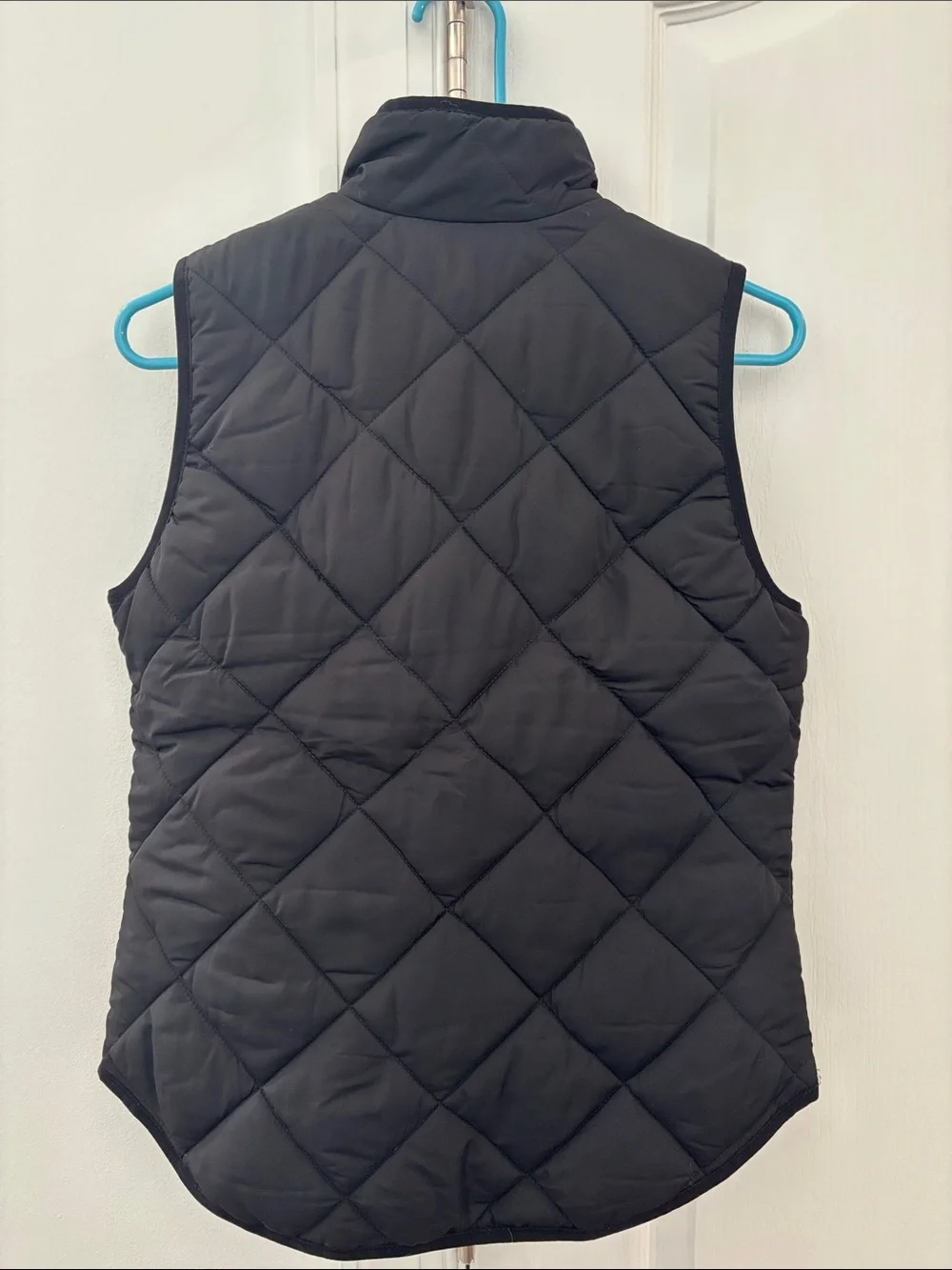 J. Crew Black Quilted Vest with Gold Hardware